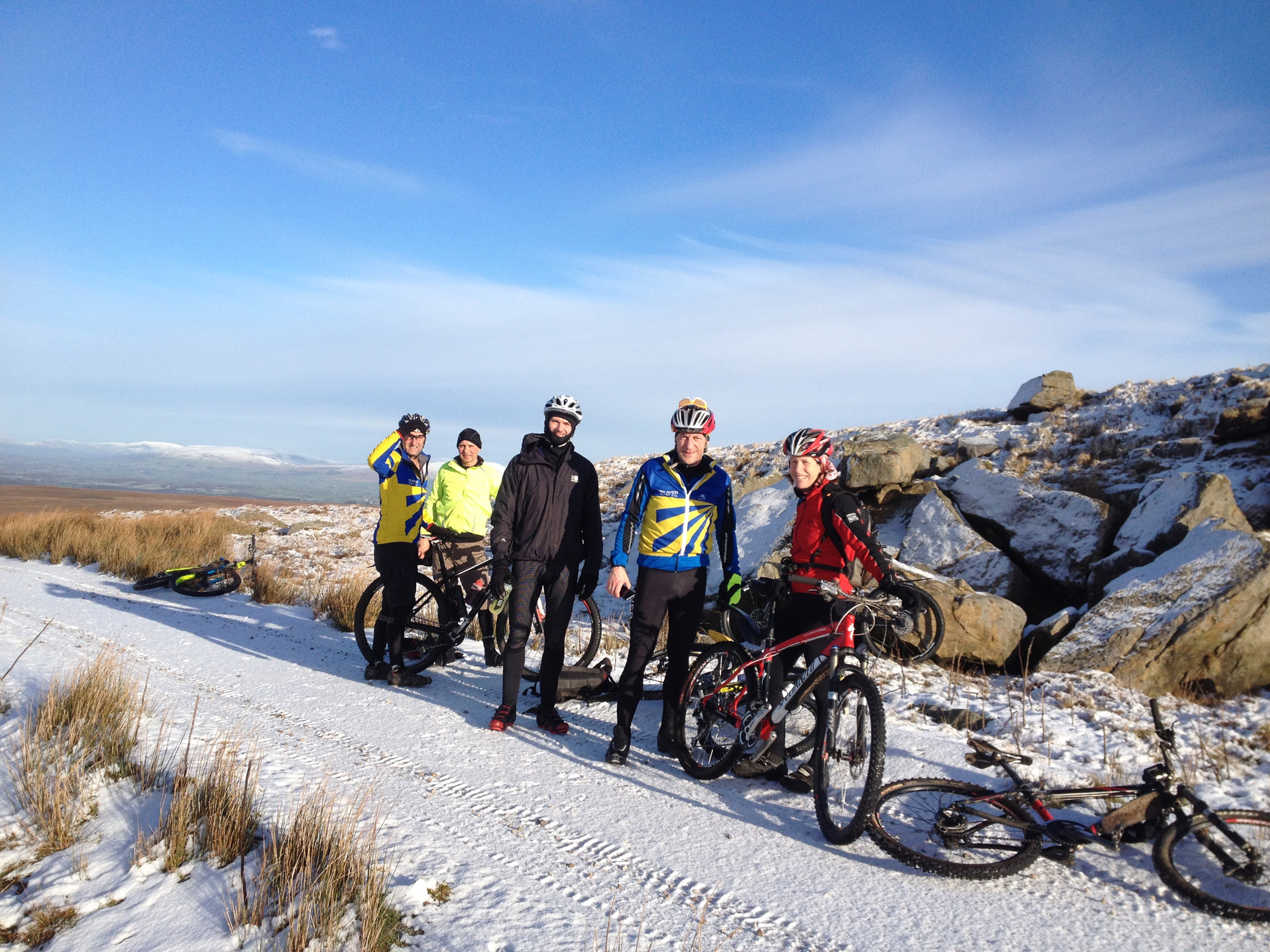 Here we all are at the highest point, enjoying the sun, snow and amazing views.